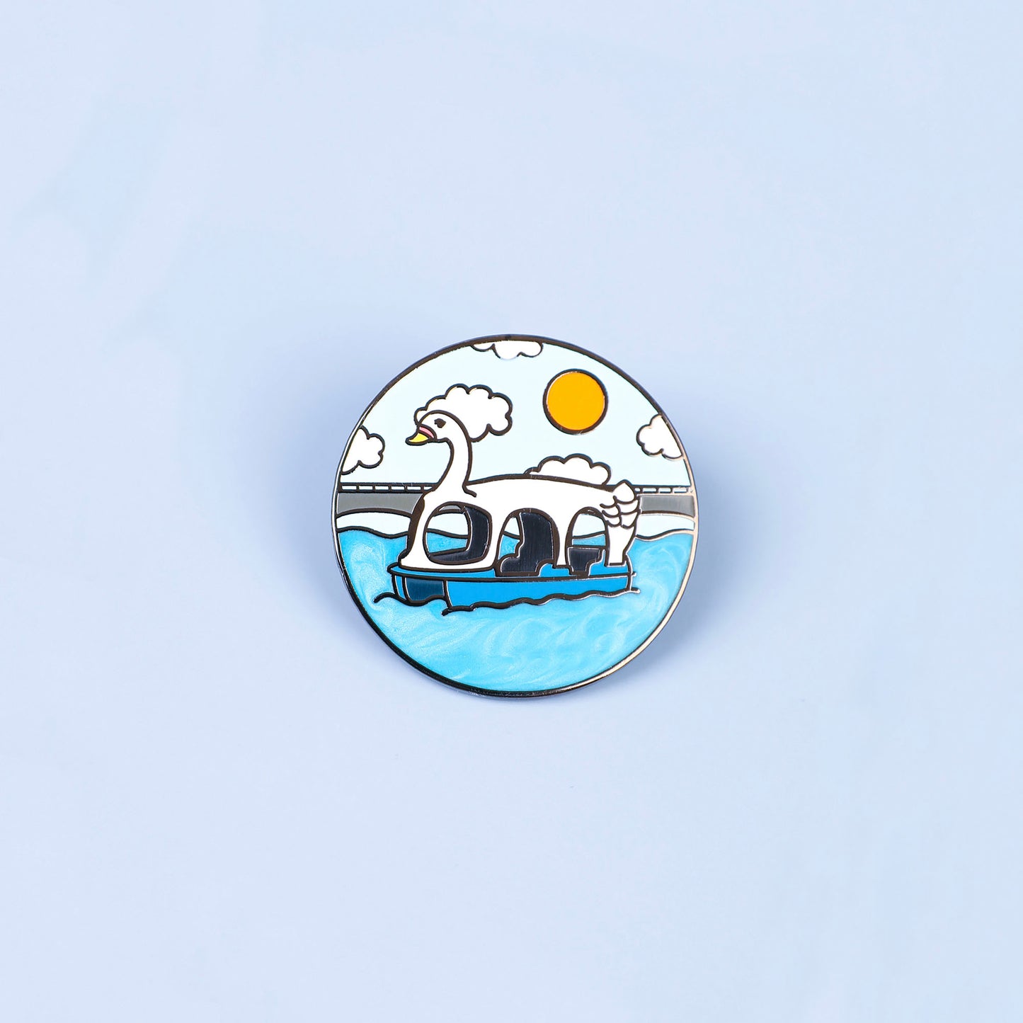 Swan Boat Enamel Pin